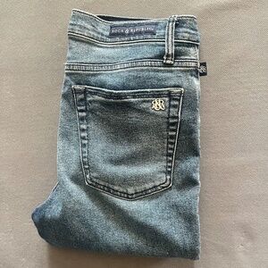 Rock & Republic Denim RX Blue Jeans High Roller Legging 10 M Slim